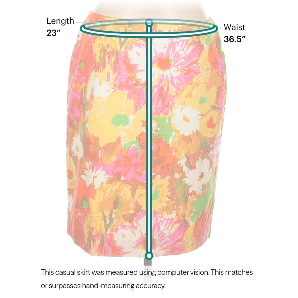 TALBOTS bright floral skirt. Summer Vacation Tripical. 12 petite - Picture 6 of 6